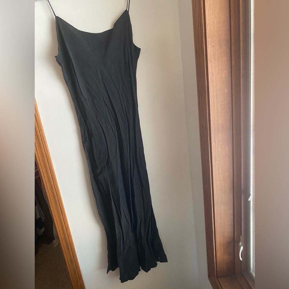 Jcrew black midi dress